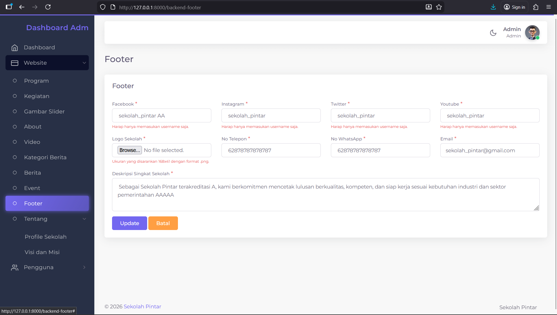 Source Code Website Sekolah Full Fitur | Download Source Code Sistem Informasi Sekolah Laravel