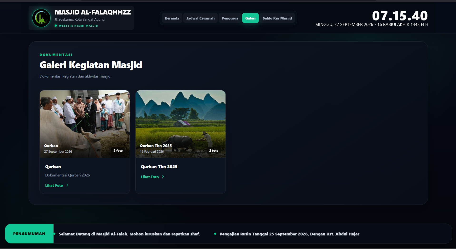 Download Source Code Aplikasi Masjid | Sistem Informasi Masjid | Aplikasi Jadwal Sholat & Keuangan