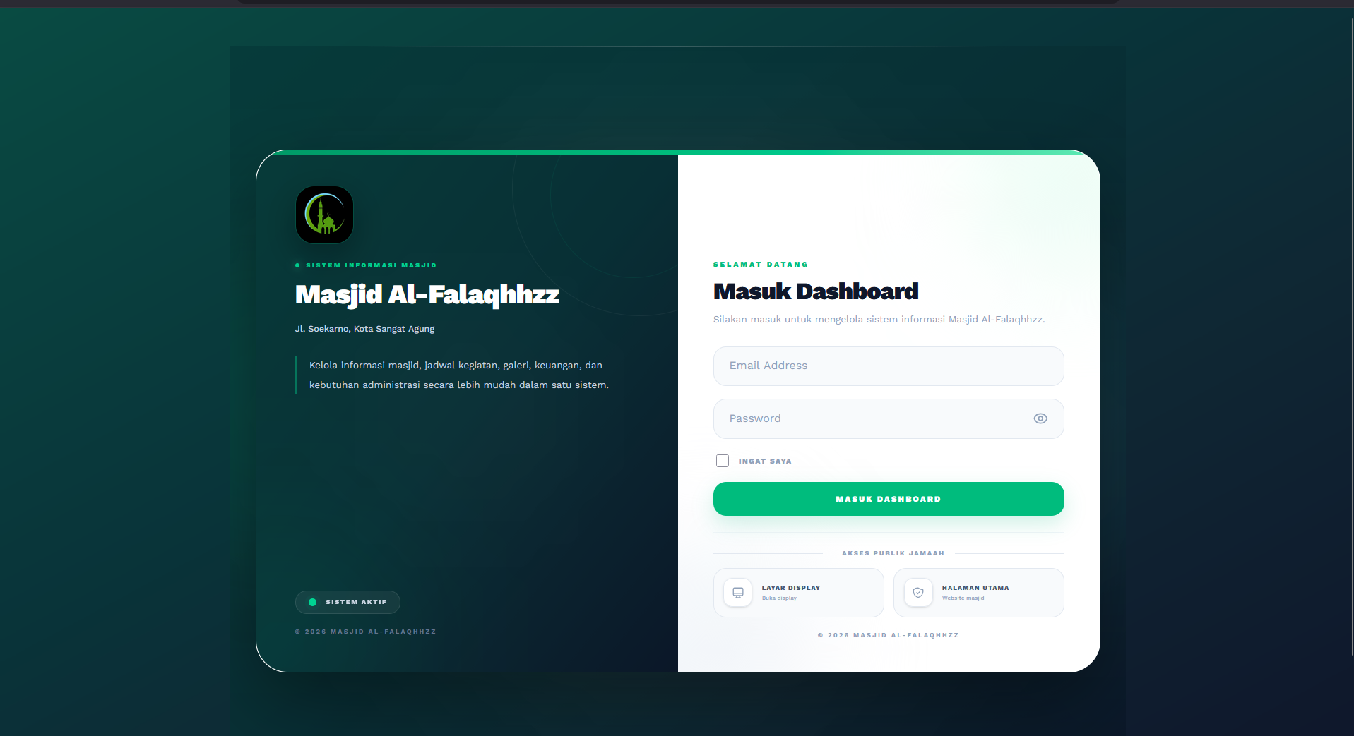 Download Source Code Aplikasi Masjid | Sistem Informasi Masjid | Aplikasi Jadwal Sholat & Keuangan