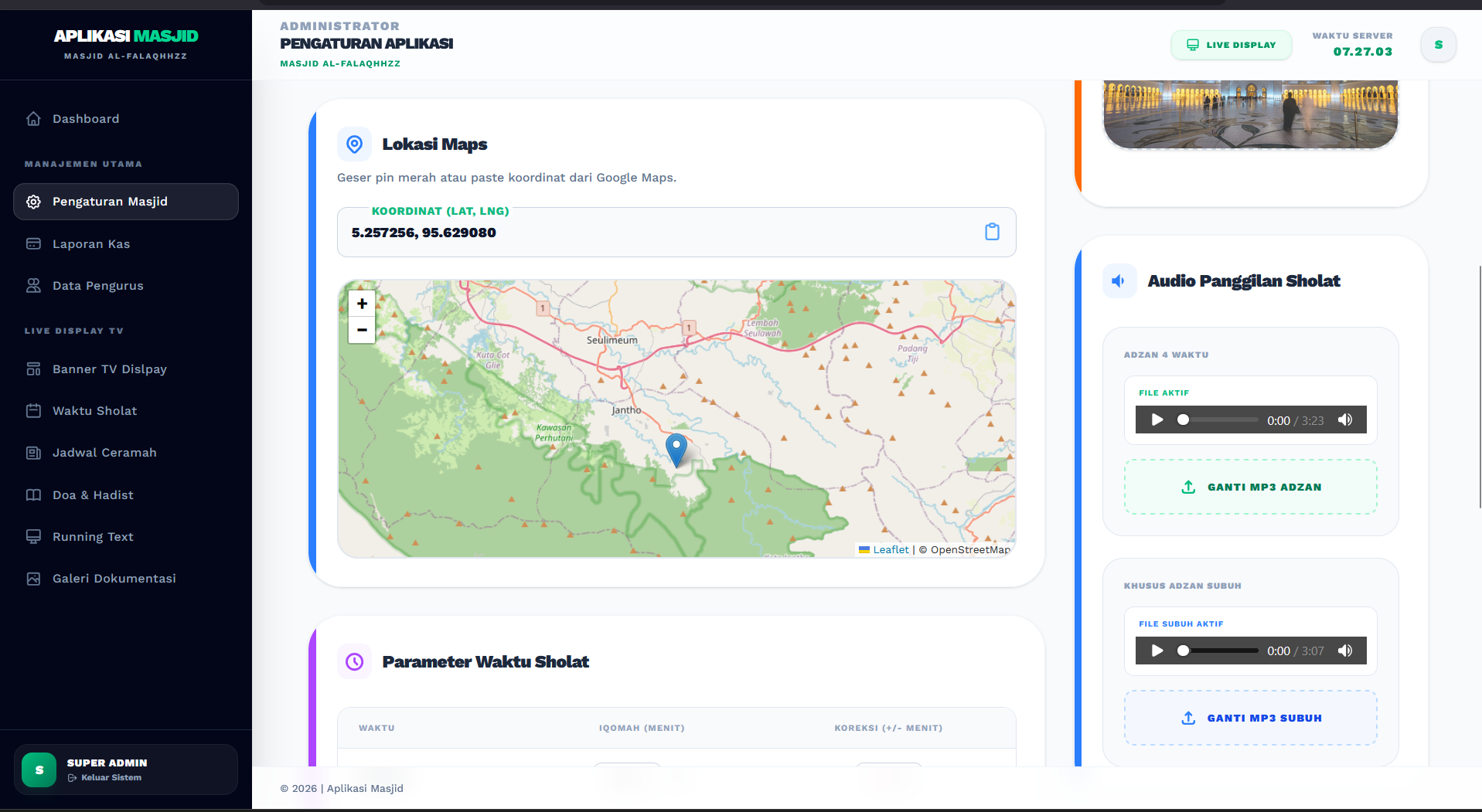 Download Source Code Aplikasi Masjid | Sistem Informasi Masjid | Aplikasi Jadwal Sholat & Keuangan