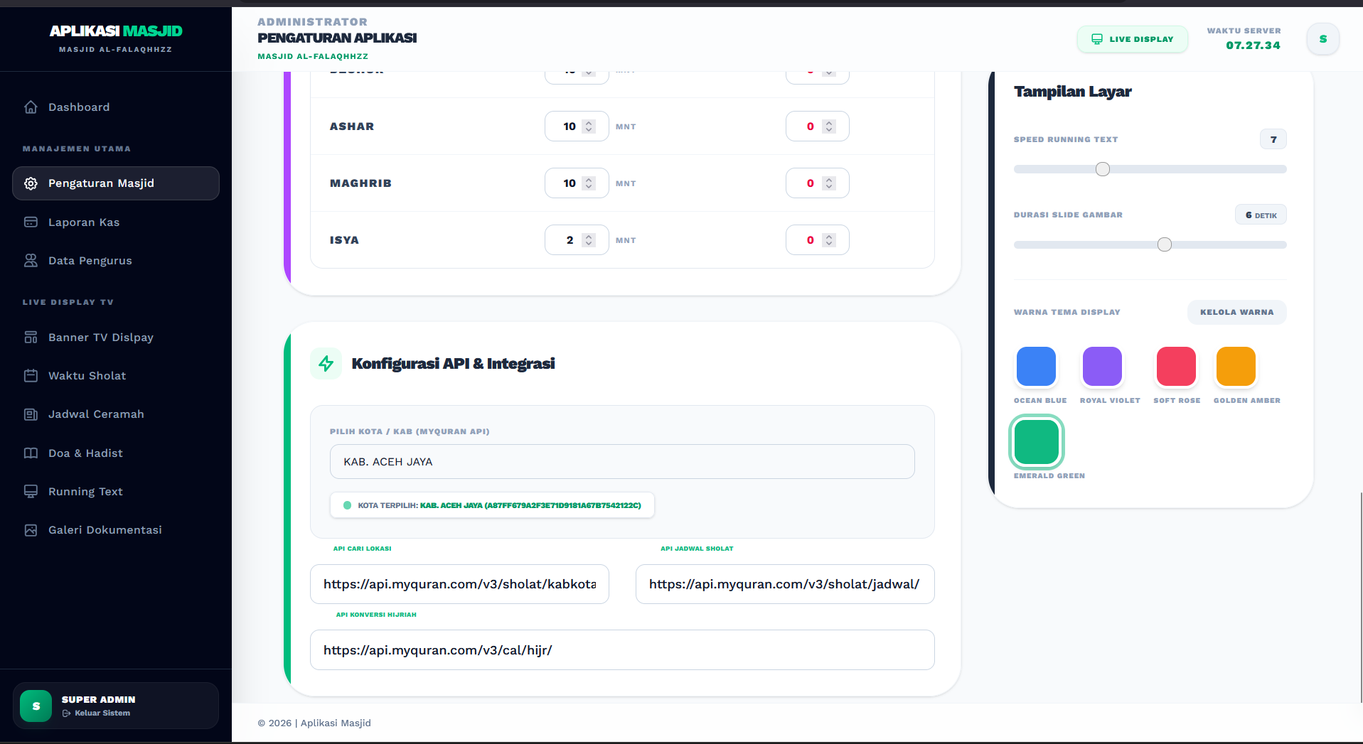 Download Source Code Aplikasi Masjid | Sistem Informasi Masjid | Aplikasi Jadwal Sholat & Keuangan