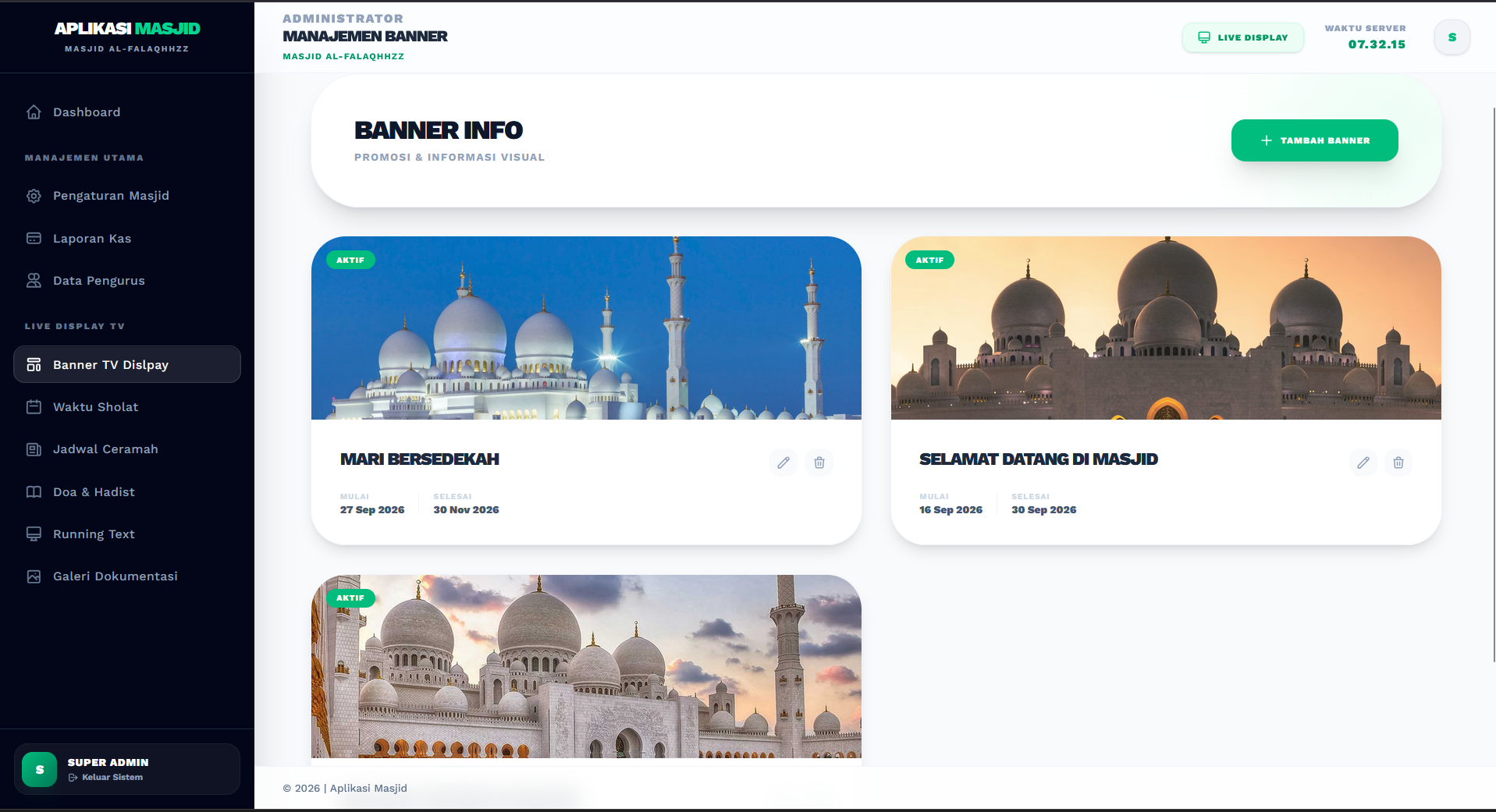 Download Source Code Aplikasi Masjid | Sistem Informasi Masjid | Aplikasi Jadwal Sholat & Keuangan