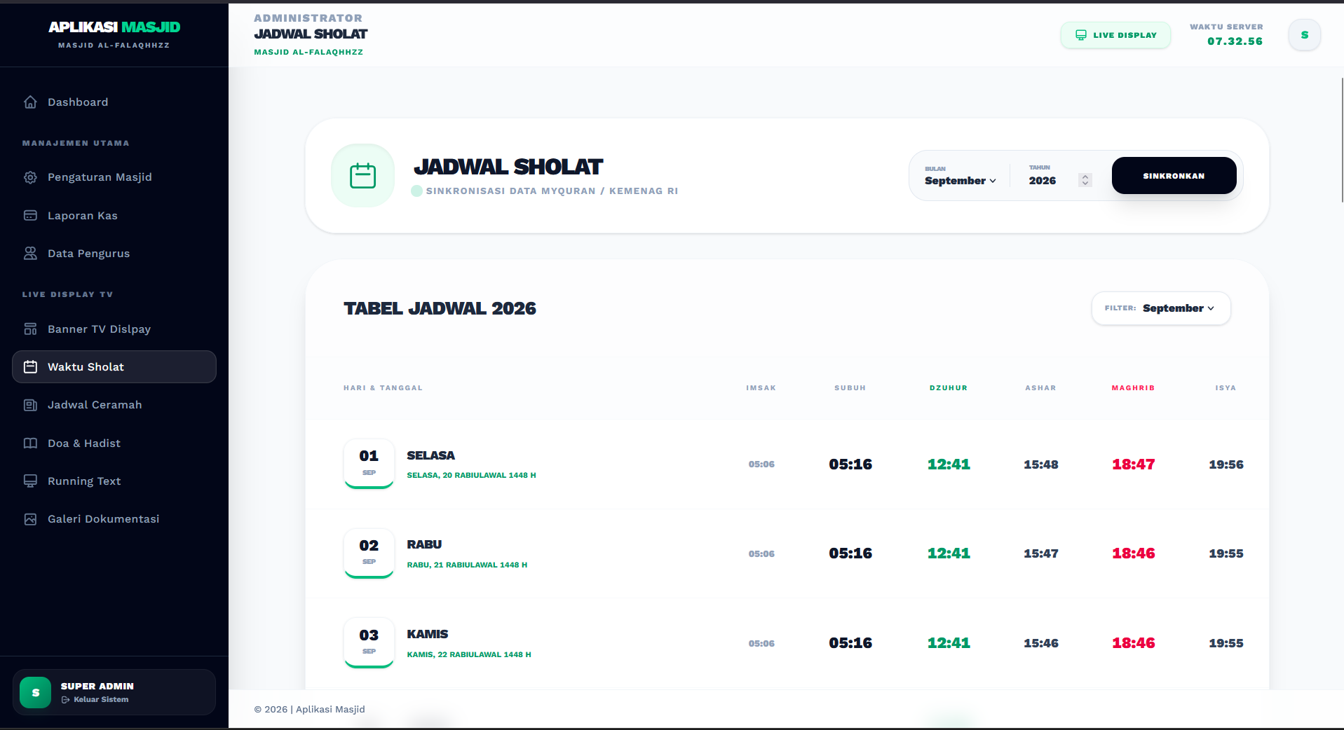 Download Source Code Aplikasi Masjid | Sistem Informasi Masjid | Aplikasi Jadwal Sholat & Keuangan