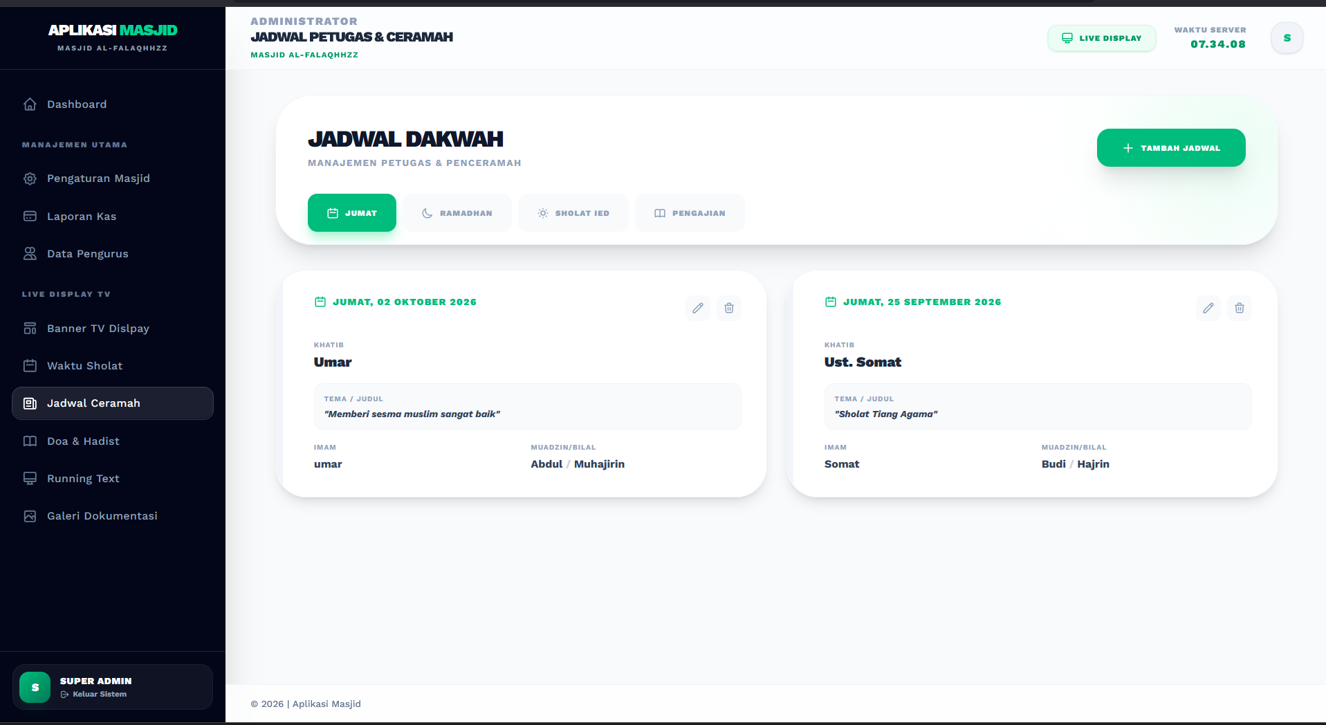 Download Source Code Aplikasi Masjid | Sistem Informasi Masjid | Aplikasi Jadwal Sholat & Keuangan