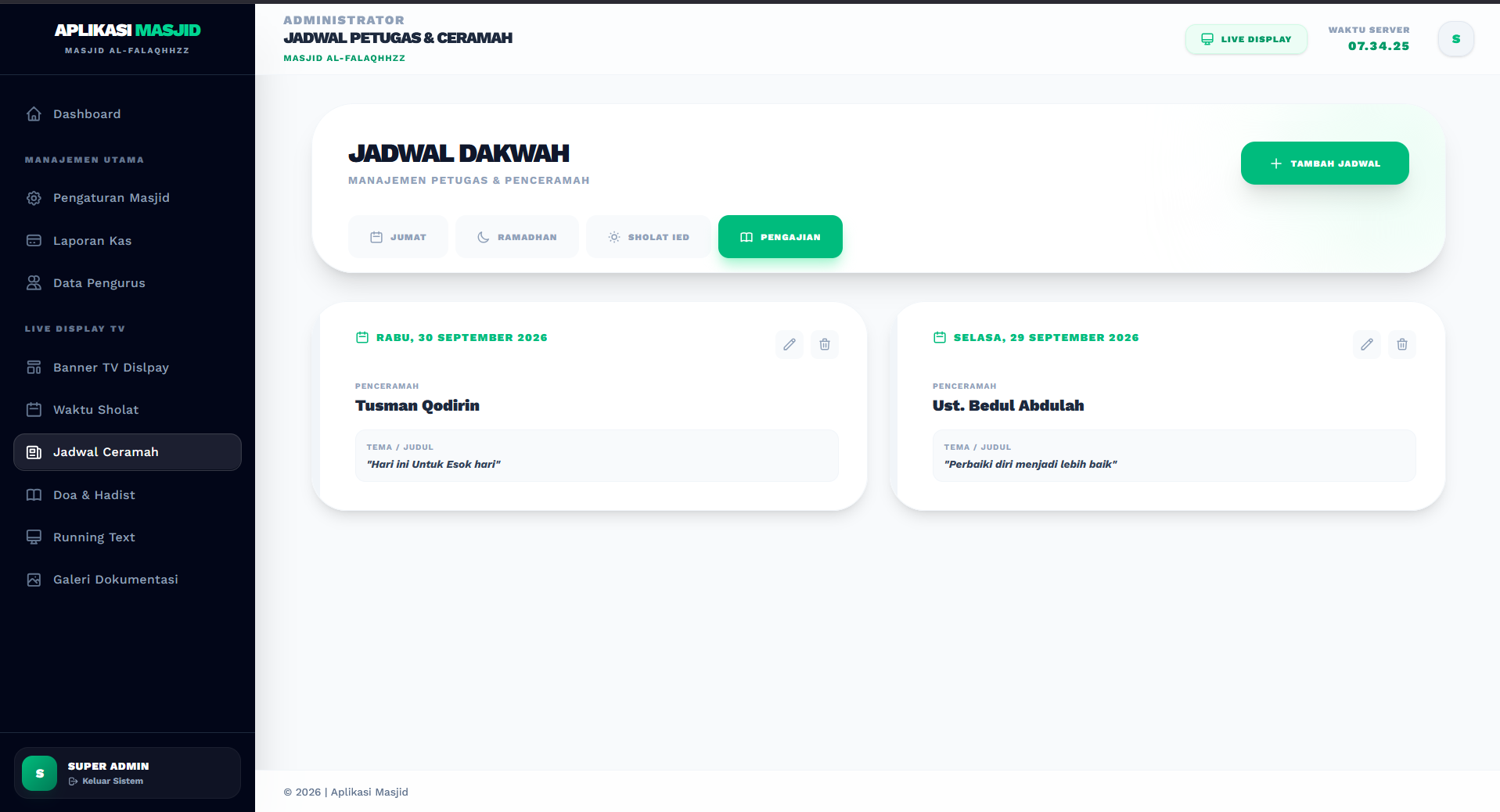 Download Source Code Aplikasi Masjid | Sistem Informasi Masjid | Aplikasi Jadwal Sholat & Keuangan