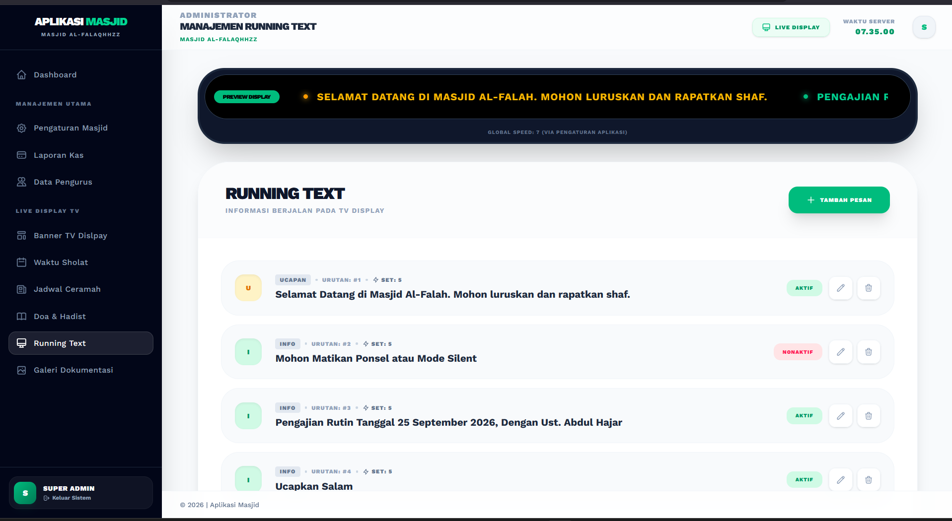 Download Source Code Aplikasi Masjid | Sistem Informasi Masjid | Aplikasi Jadwal Sholat & Keuangan