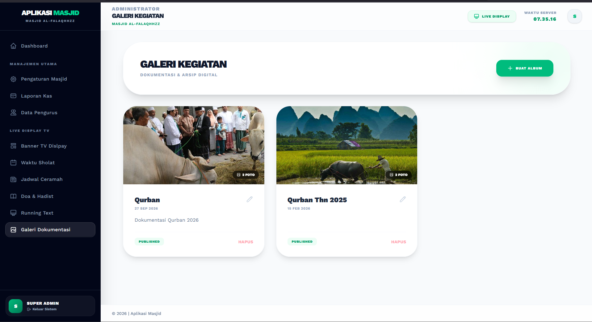 Download Source Code Aplikasi Masjid | Sistem Informasi Masjid | Aplikasi Jadwal Sholat & Keuangan