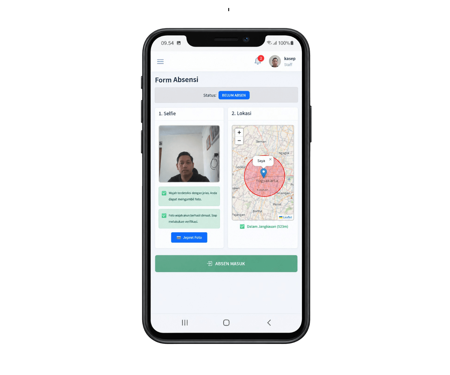 Source Code Aplikasi Absensi Online Face Recognition + GPS | Selfie, Lembur & Gaji | Aplikasi HRIS | Aplikasi Absensi Pengenalan Wajah