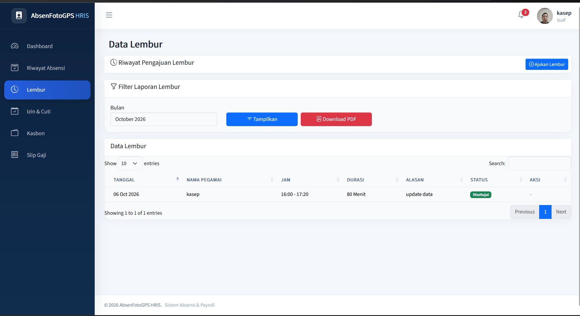 Source Code Aplikasi Absensi Online Face Recognition + GPS | Selfie, Lembur & Gaji | Aplikasi HRIS | Aplikasi Absensi Pengenalan Wajah