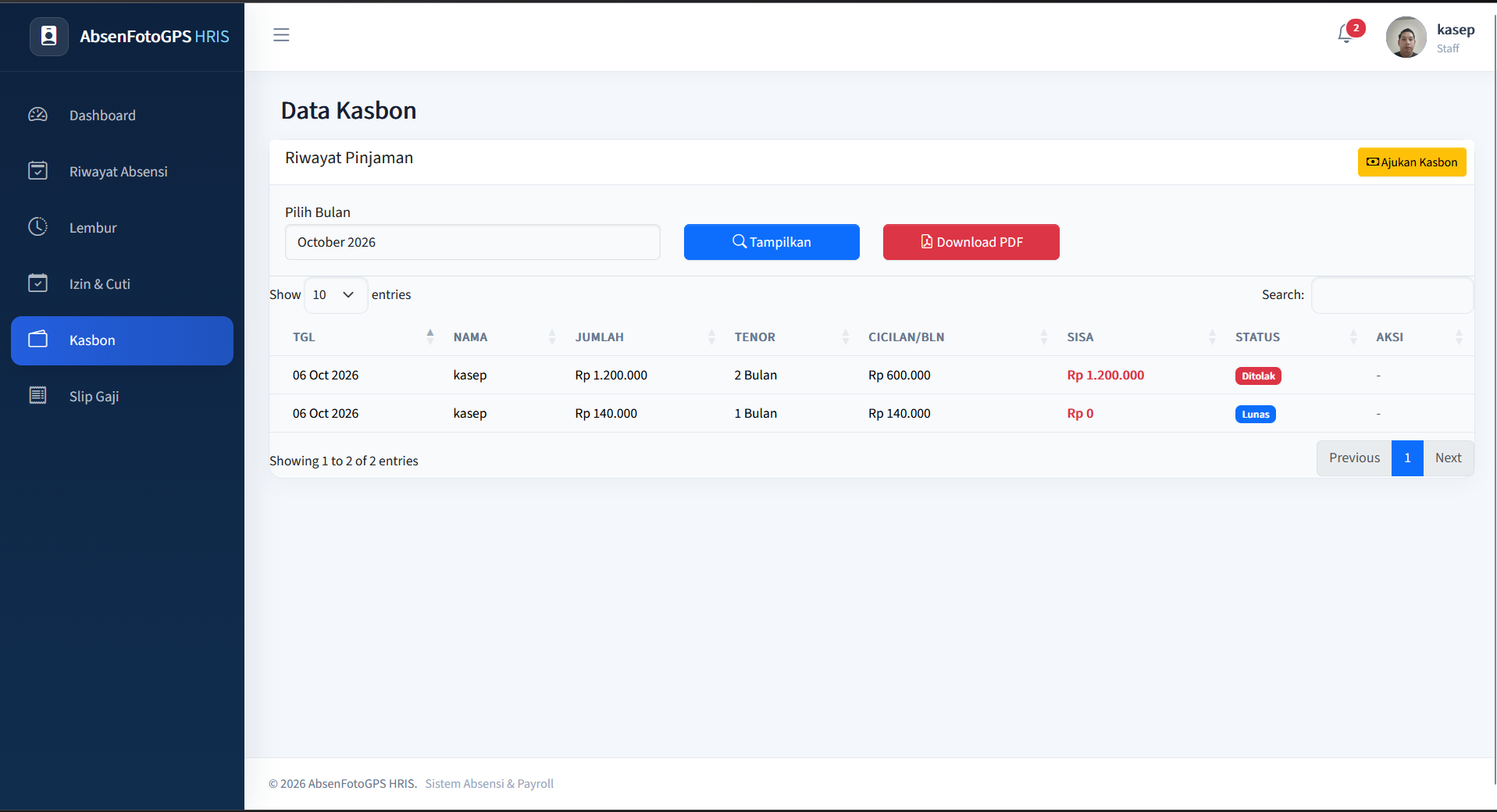 Source Code Aplikasi Absensi Online Face Recognition + GPS | Selfie, Lembur & Gaji | Aplikasi HRIS | Aplikasi Absensi Pengenalan Wajah