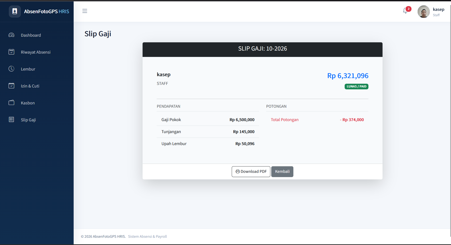 Source Code Aplikasi Absensi Online Face Recognition + GPS | Selfie, Lembur & Gaji | Aplikasi HRIS | Aplikasi Absensi Pengenalan Wajah